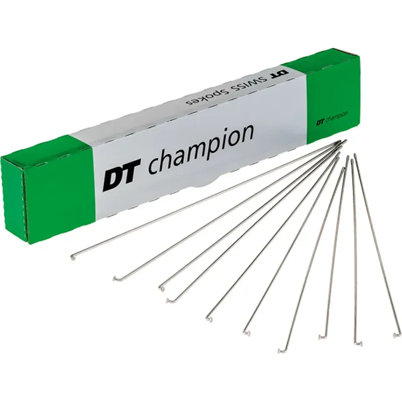 DT Swiss Champion 100-pack Silver Spokes - 2x296mm