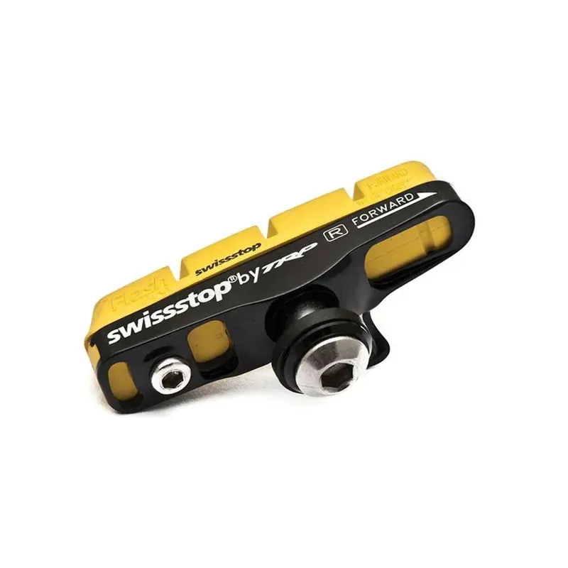 SwissStop Full FlashPro SRAM/Shimano Yellow King Pad/Carrier in Yellow