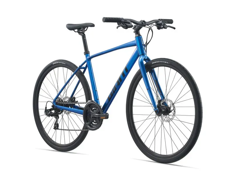 2021 Giant Escape 3 Disc Hybrid Bike in Blue -8