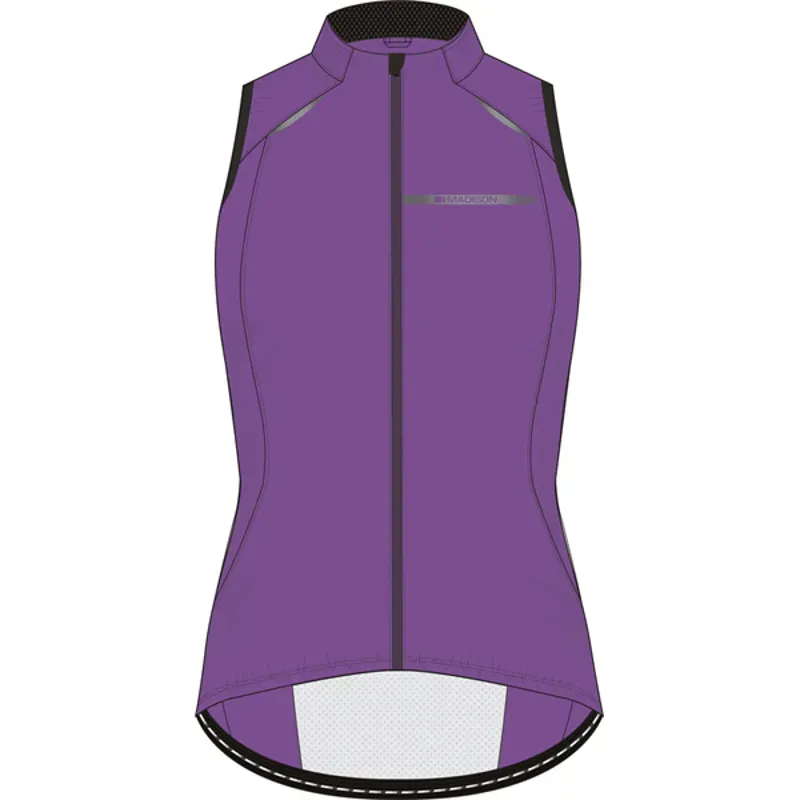 Madison Sportive Womens Windproof Gilet in Purple