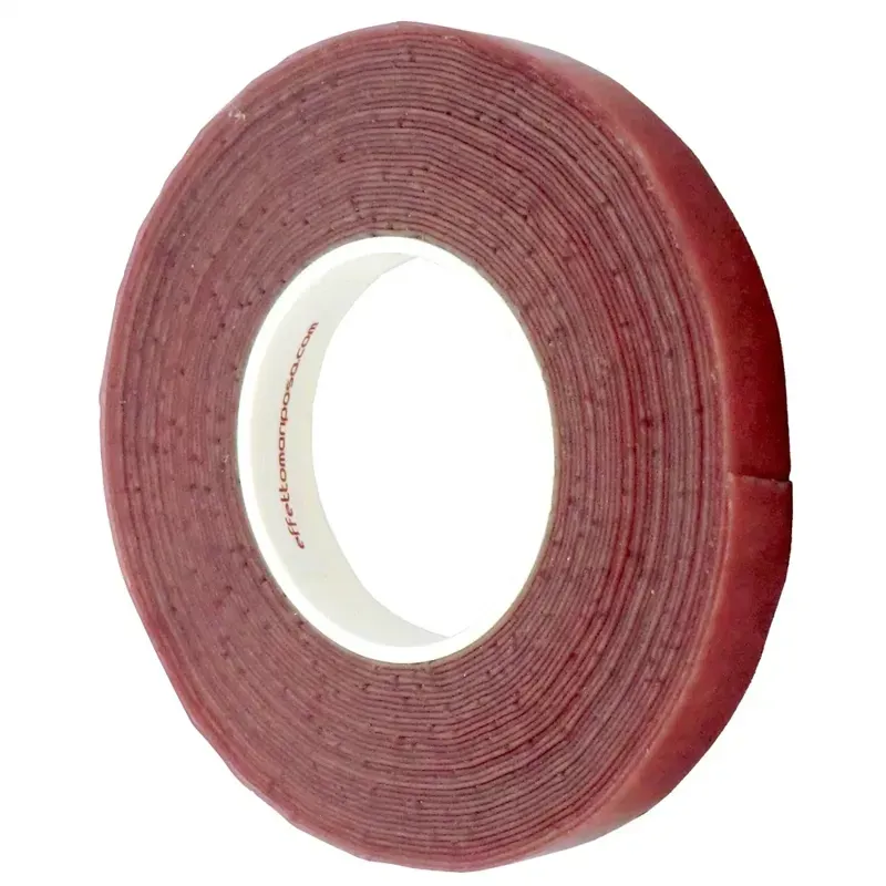 Double sided tubular gluing tape