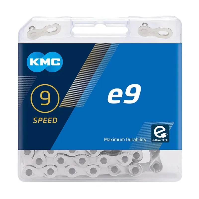 KMC E9 EPT 9-Speed 136 Link Chain in Silver