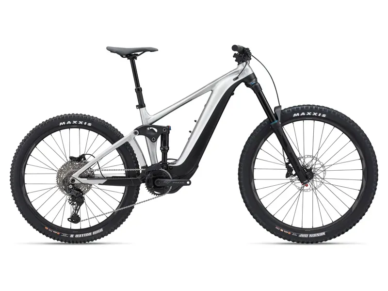 Giant Reign E+ 3 Electric Mountain Bike in Raw Aluminum