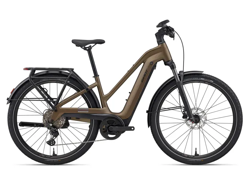 Giant Explore E+ 3 Stagger 25km/h eHybrid Bike in Pyrite Brown
