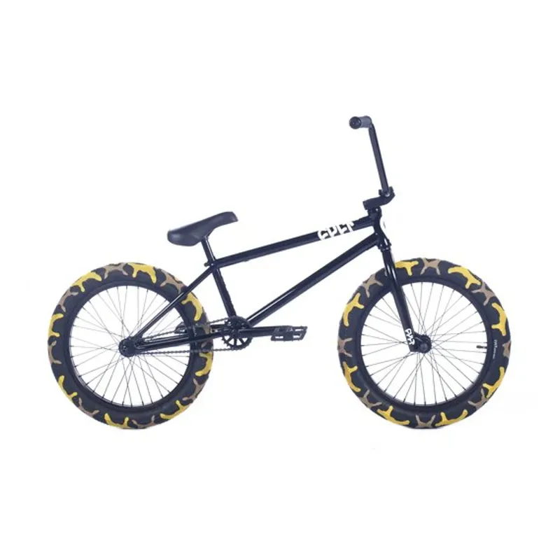Cult Control A 20Inch BMX Black/Yellow Camo Tyres