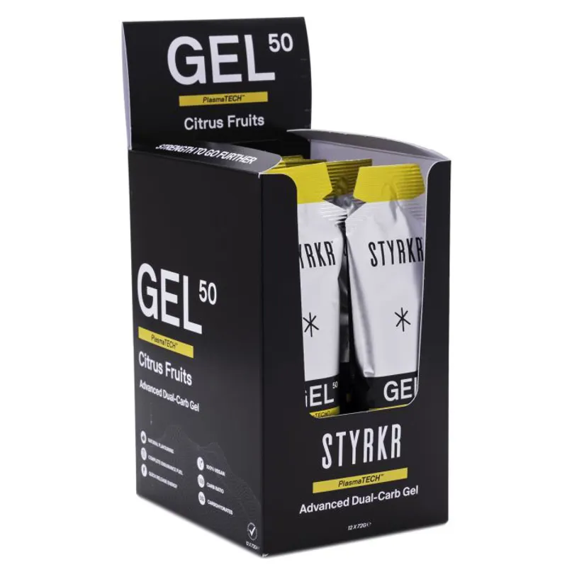 STYRKR- GEL50 Citrus Fruits Dual-Carb Energy Gels