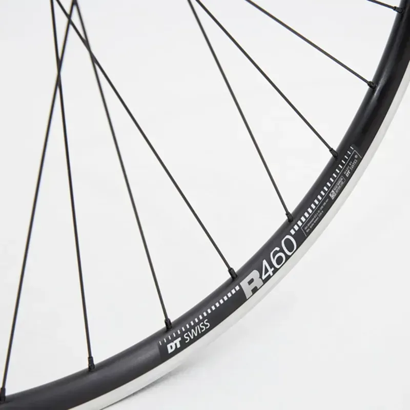 M Part Wheels 105 Hub DT R 460 Rim 700c Shimano Road Front Wheel in Black-3