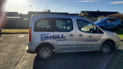 Santa’s favourite bike shop is out and about again today collecting bikes for servicing. 