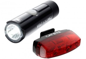 Cateye 100xc front Rapid micro rear lightset