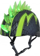 Click to view RASKULLZ black green helmet